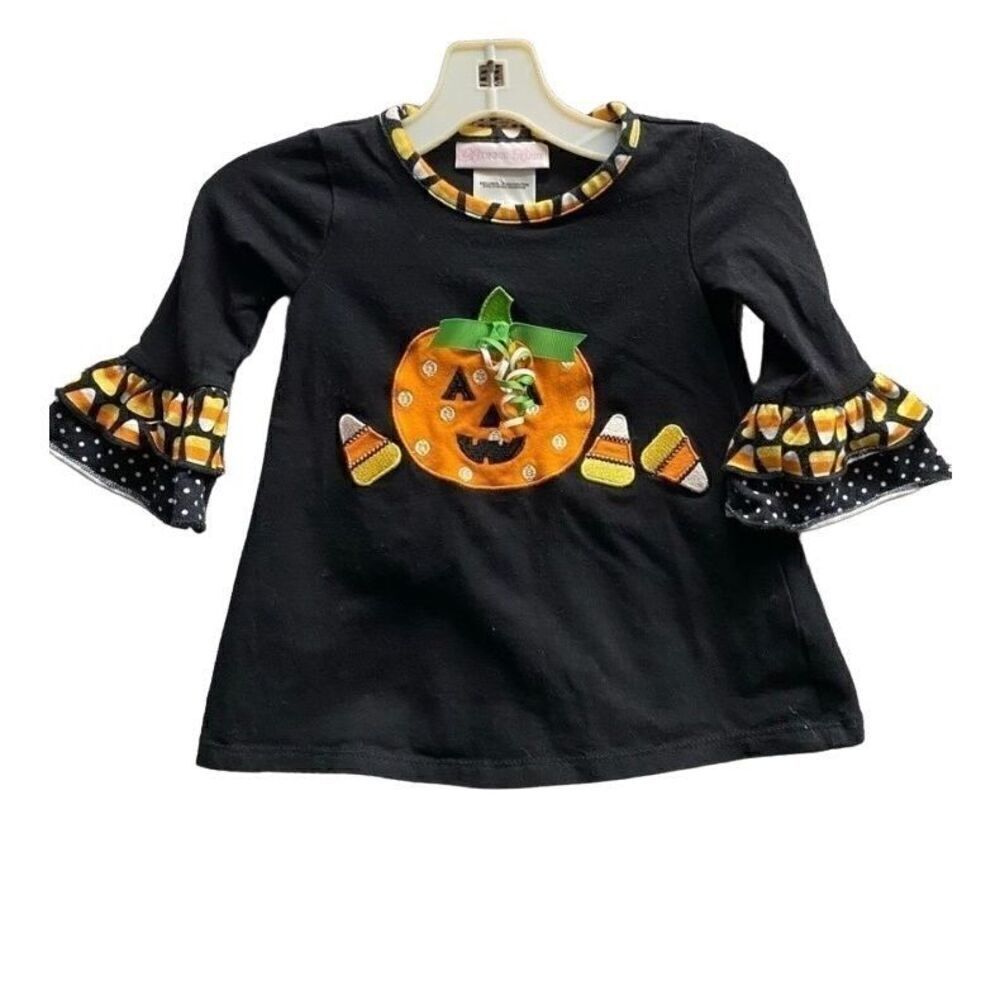 Bonnie ￼baby cute Halloween pumpkin candy, corn long sleeve top S/12 Months
